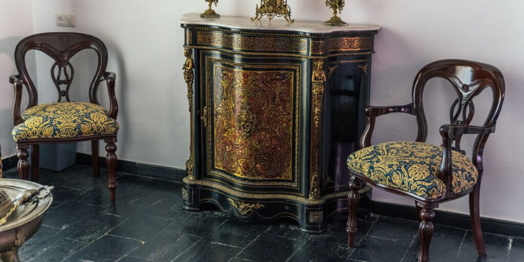 Antique Chairs and Dresser in an Elegant Fashion